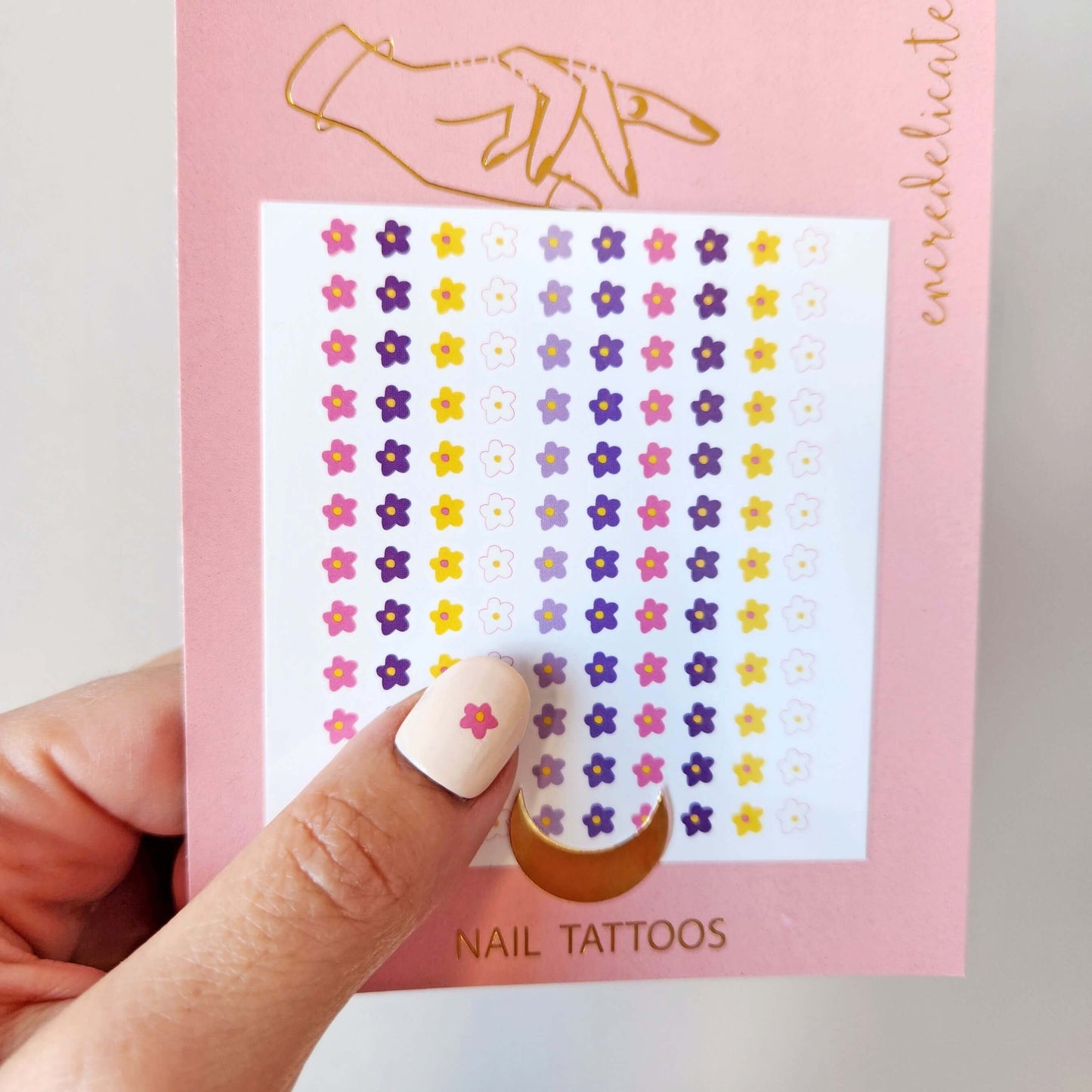 autocollants ongles fleurs de printemps