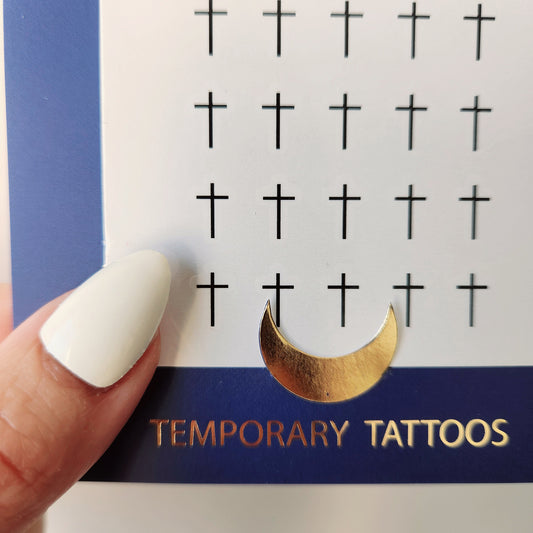 tatouage temporaire mini croix noires (set de 36)