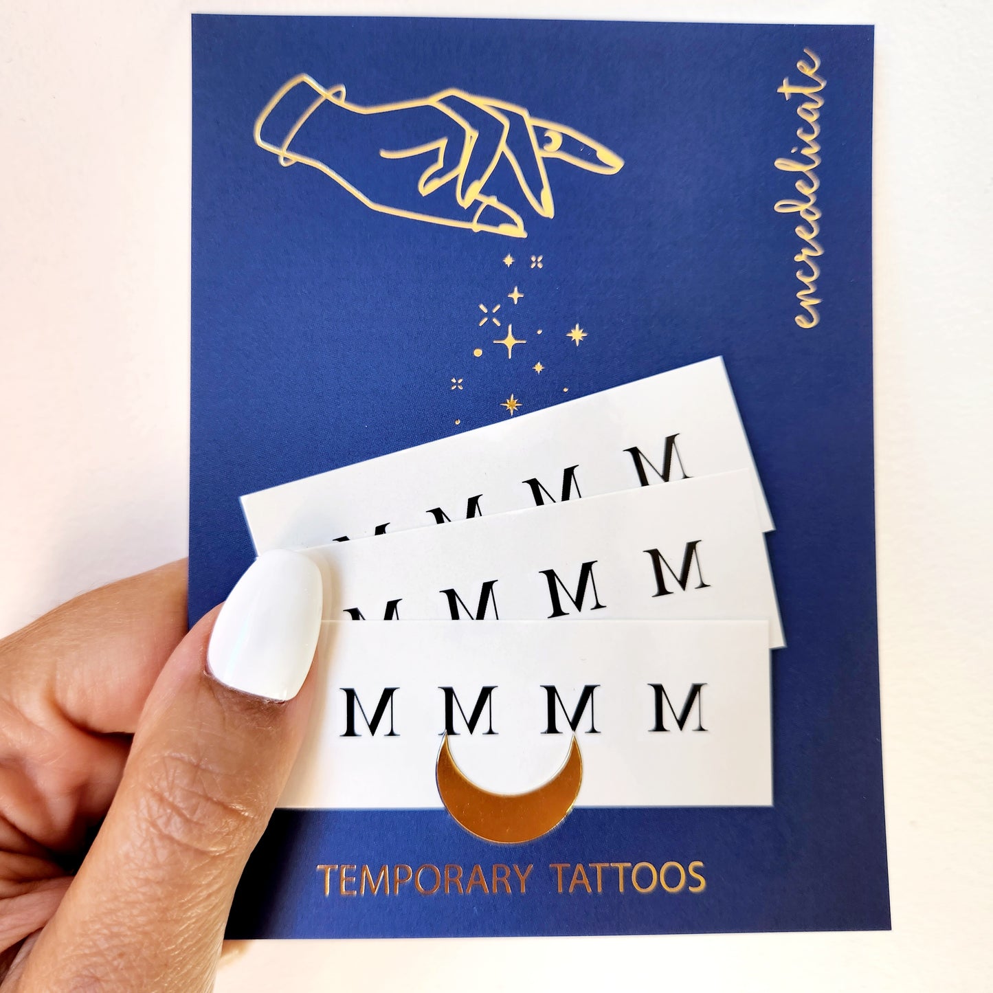 lettre M tatouage temporaire (set de 12)