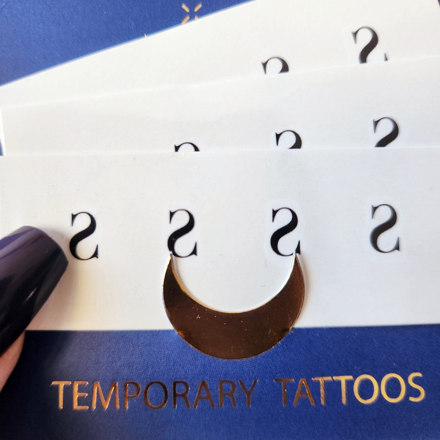 lettre s tatouage temporaire (set de 12)