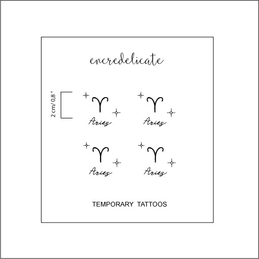 tatouage éphémère signe zodiacal Bélier (set de 4)