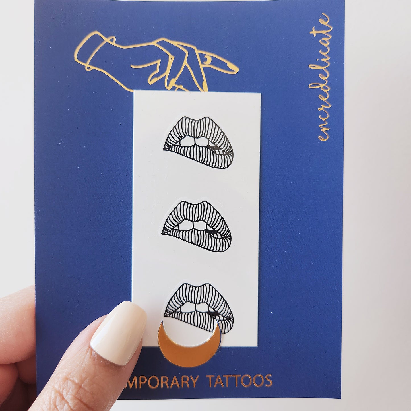 tatouages temporaires bouche sexy (set de 3)