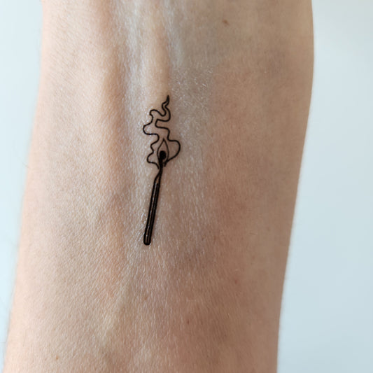 tatouage temporaire allumette (set de 4)