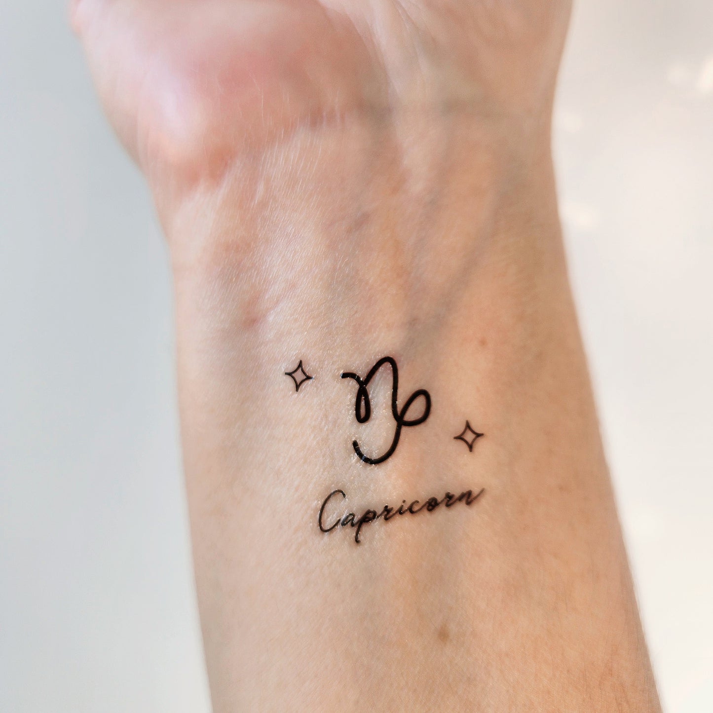 4 tatouages temporaires signe zodiacal du Capricorne