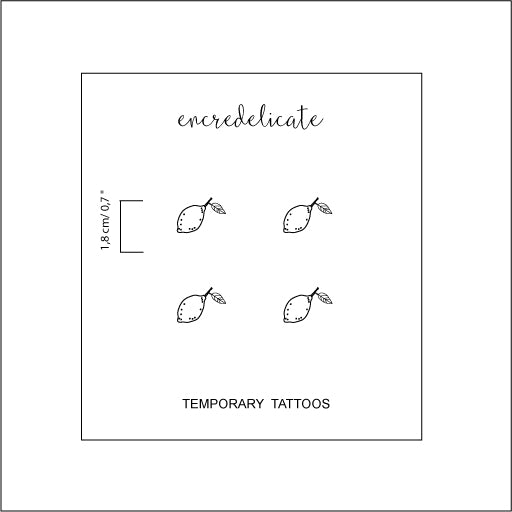 tatouage temporaire citron (set de 4)