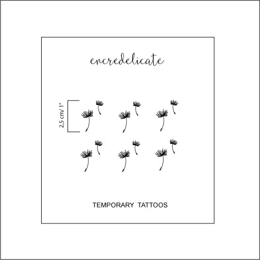 Tatouage temporaire de pissenlit (3 sets de 2)