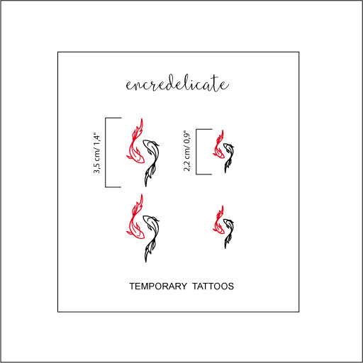 tatouage temporaire poisson koï