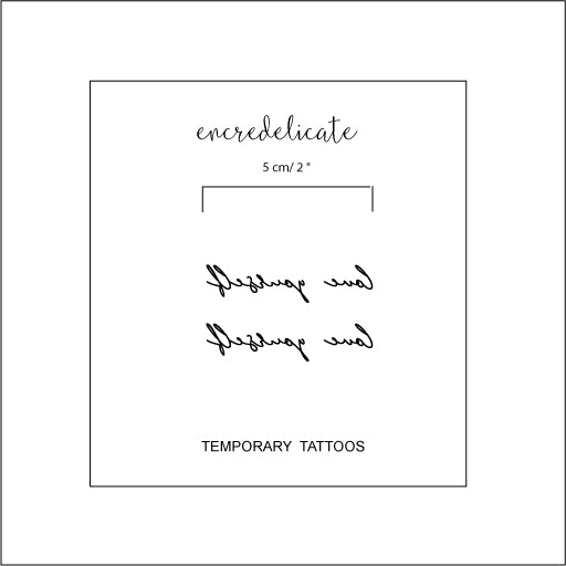 tatouage temporaire love yourself (lot de 2)