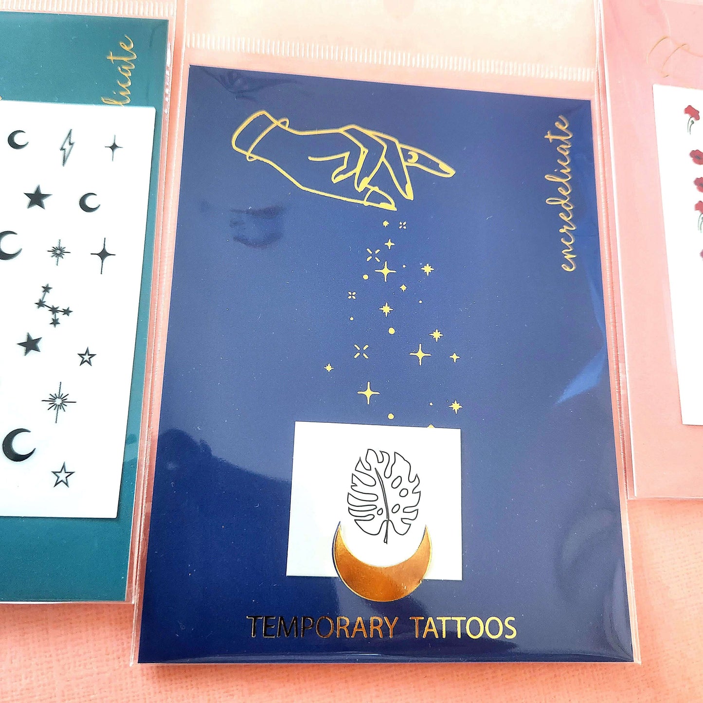 tatouage temporaire feuille monstera (set de 4)