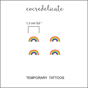 tatouage temporaire arc en ciel (set de 8)