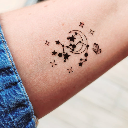 Tatouage temporaire constellation Sagittaire (4 sets)