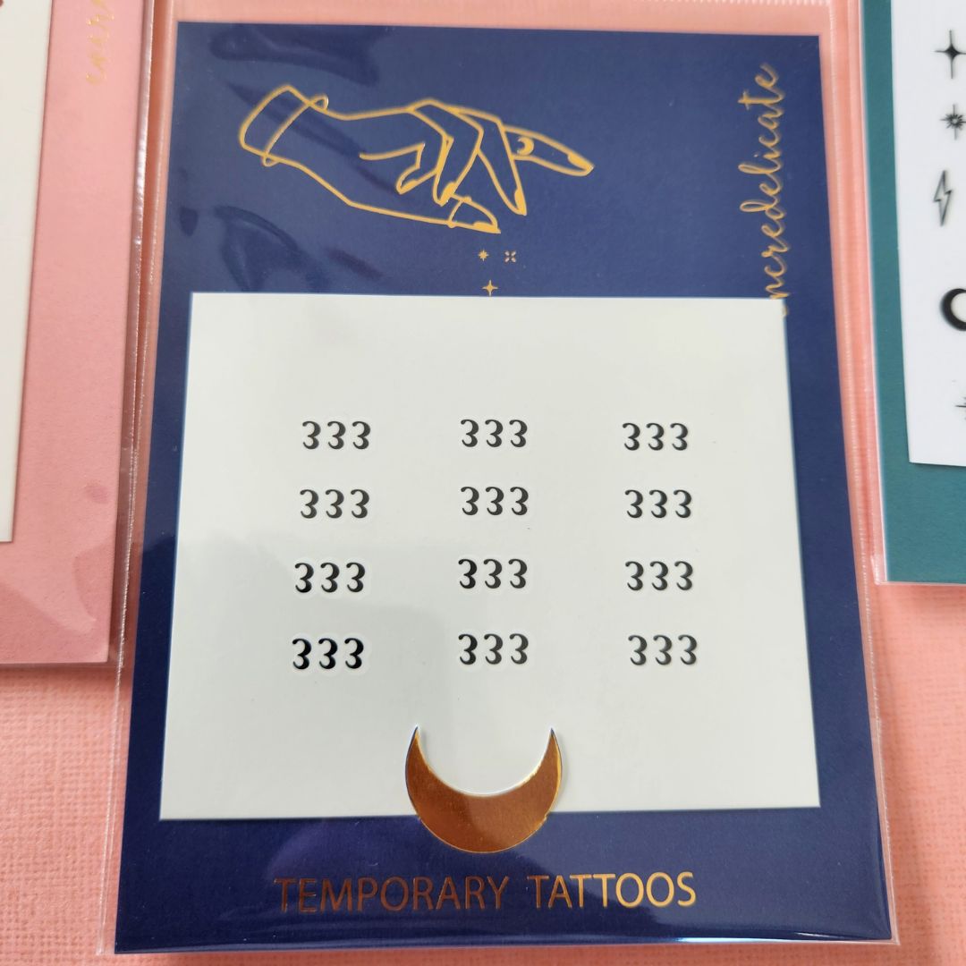 tatouage temporaire 333 (set de 12)