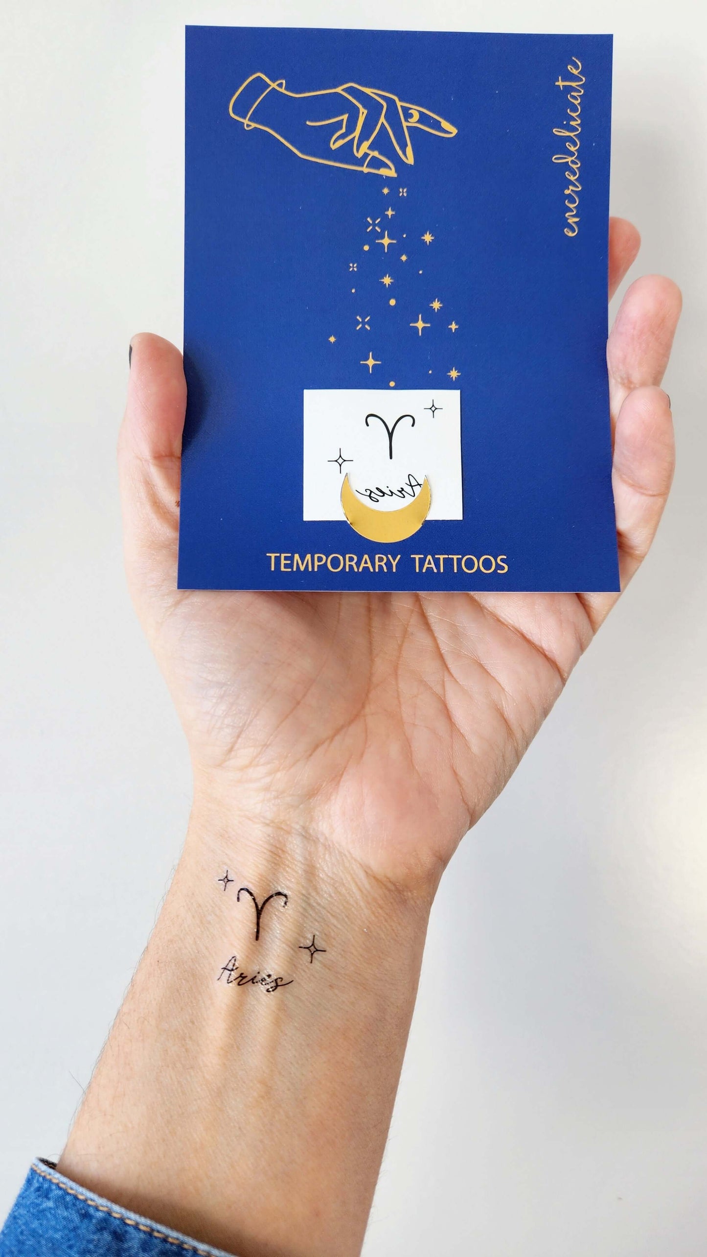 tatouage éphémère signe zodiacal Bélier (set de 4)