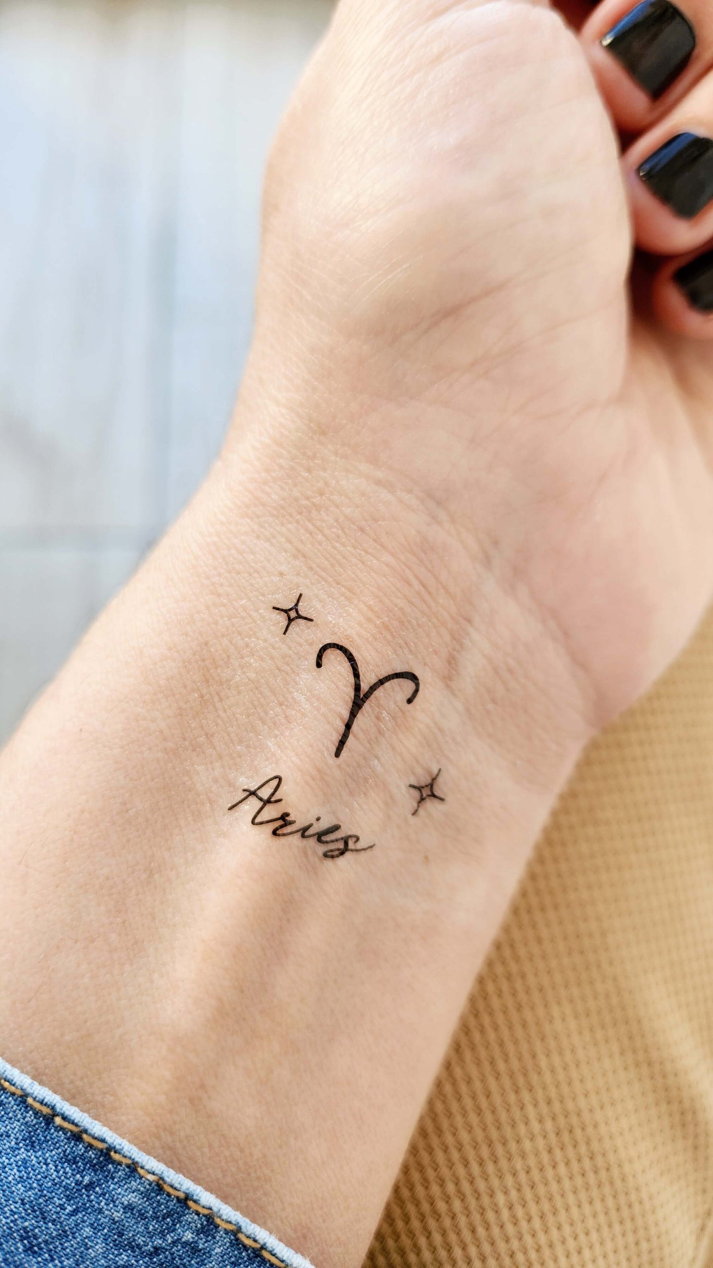tatouage éphémère signe zodiacal Bélier (set de 4)