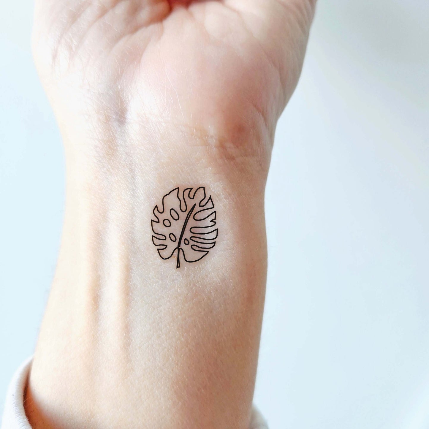 tatouage temporaire feuille monstera (set de 4)