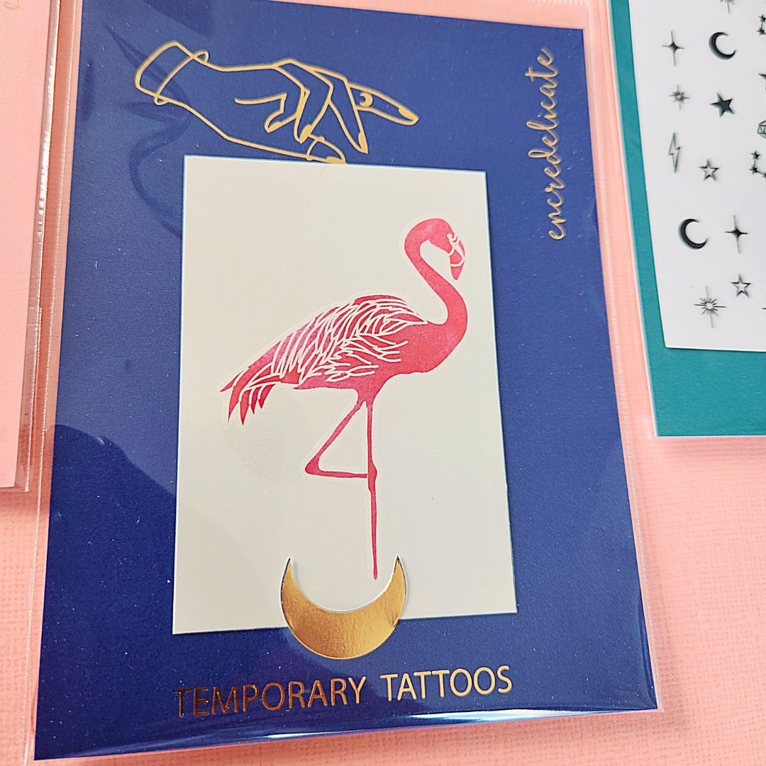 Tatouage temporaire flamant rose