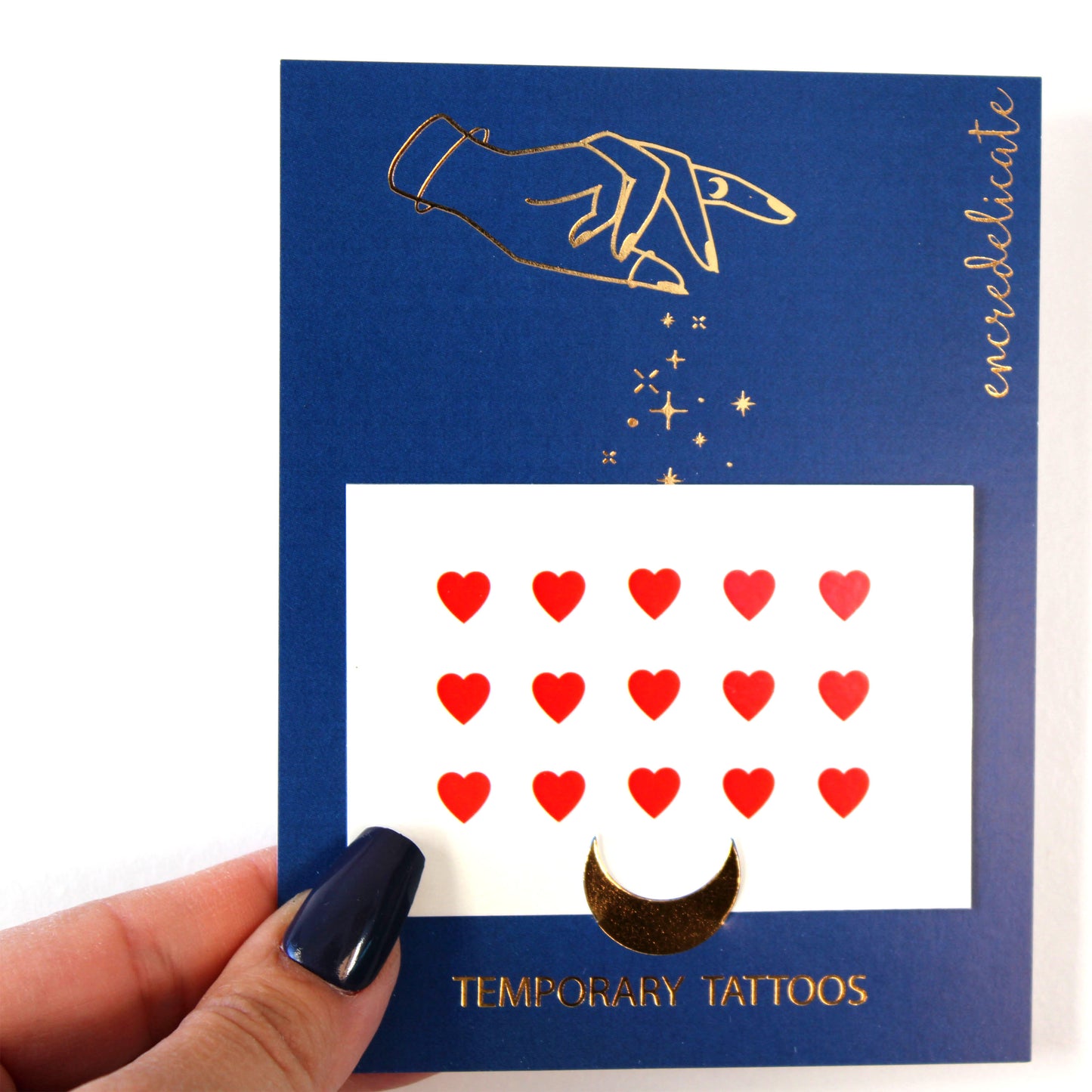 Tatouages temporaires cœur rouge – Mini tattoos (lot de 15)