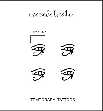 tatouage temporaire œil Horus (set de 4)