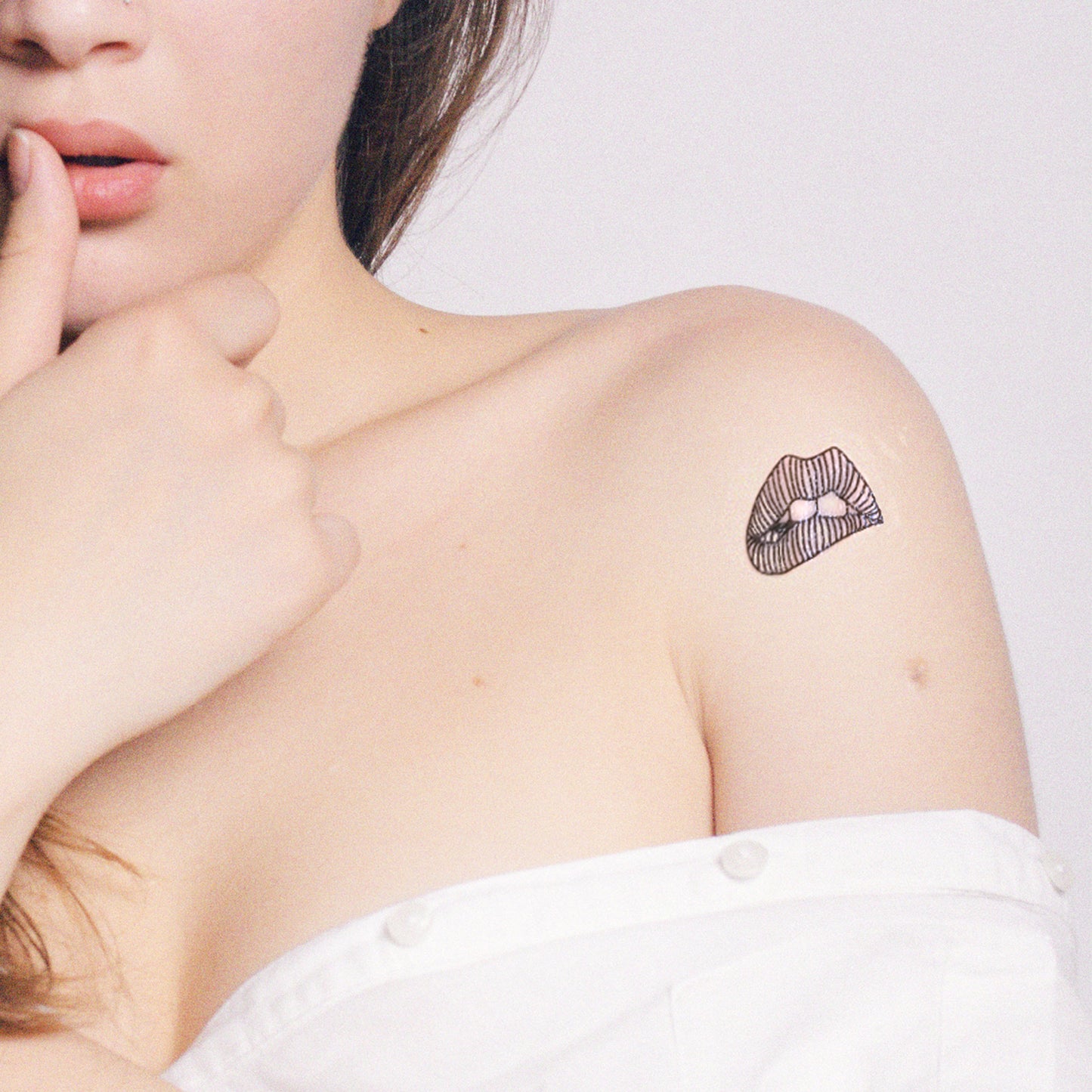 tatouages temporaires bouche sexy (set de 3)