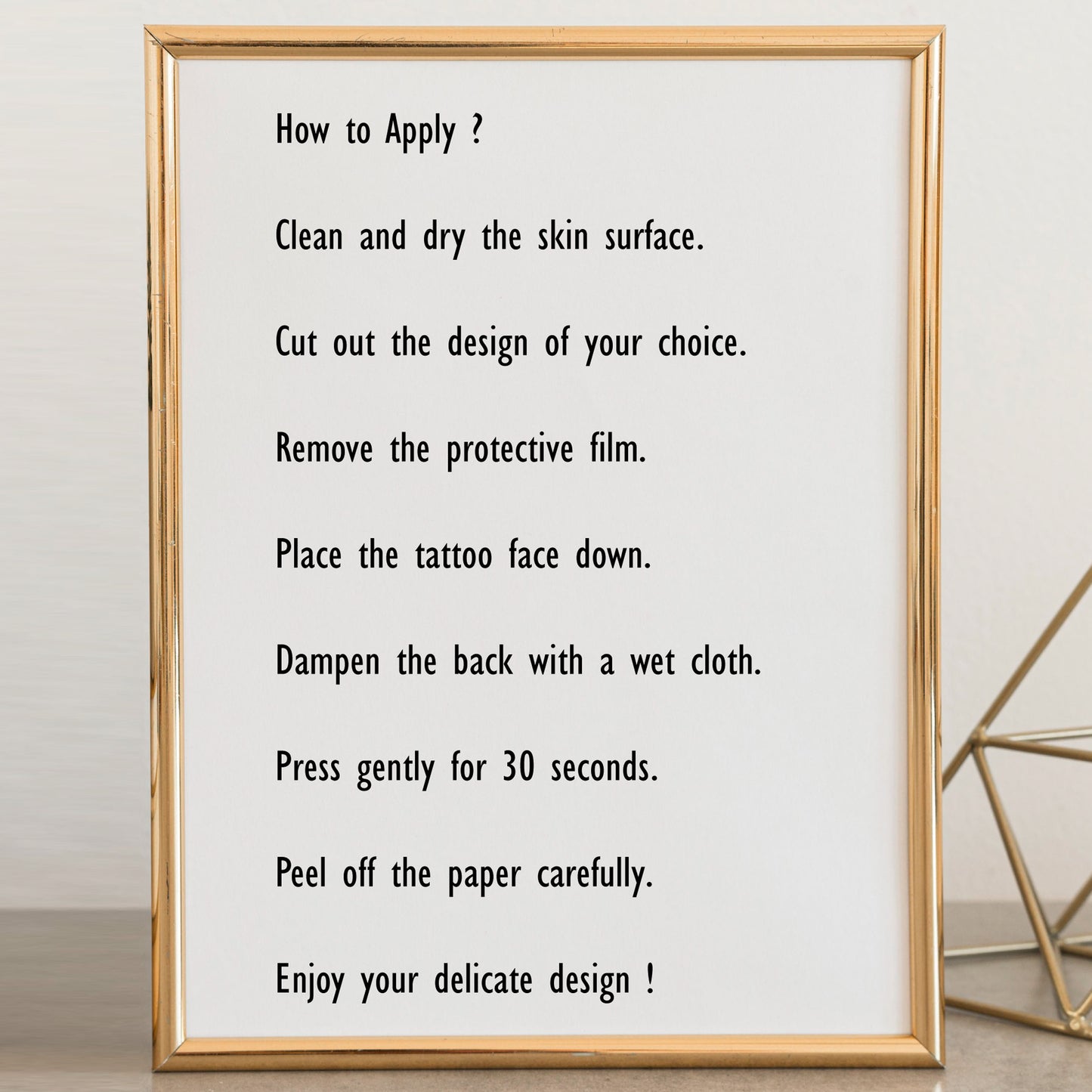 tatouage temporaire lettre majuscule L (set de 12)