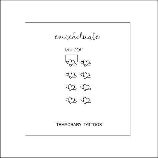 tatouage temporaire de coeur en forme de planète (lot de 8)