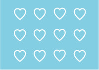 tatouage temporaire coeur blanc (set de 12)