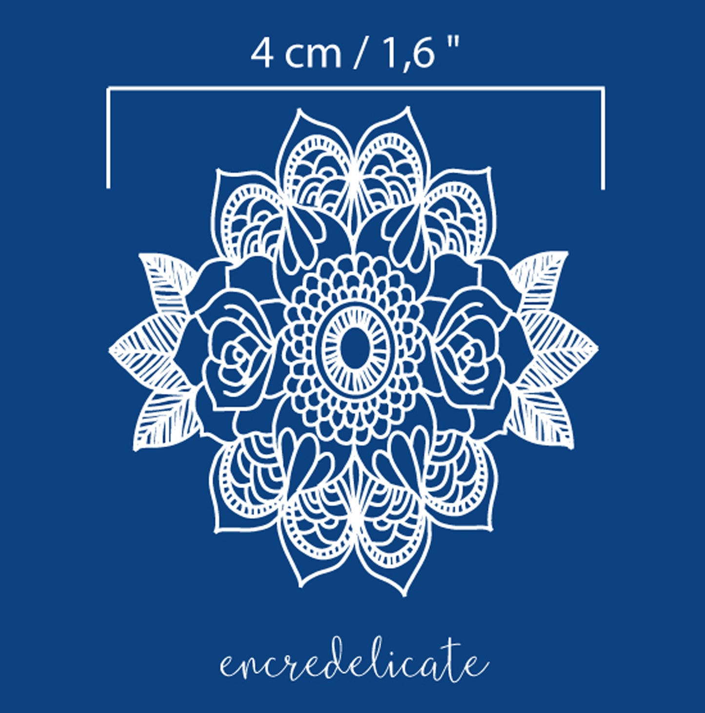 tatouage temporaire mandala blanc