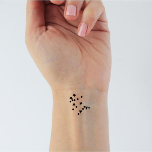 Tatouage temporaire du signe astrologique des Gémeaux (lot de 6) - encredelicate