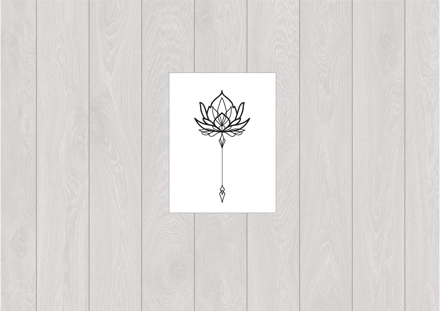 Tatouage temporaire de lotus géométrique - encredelicate