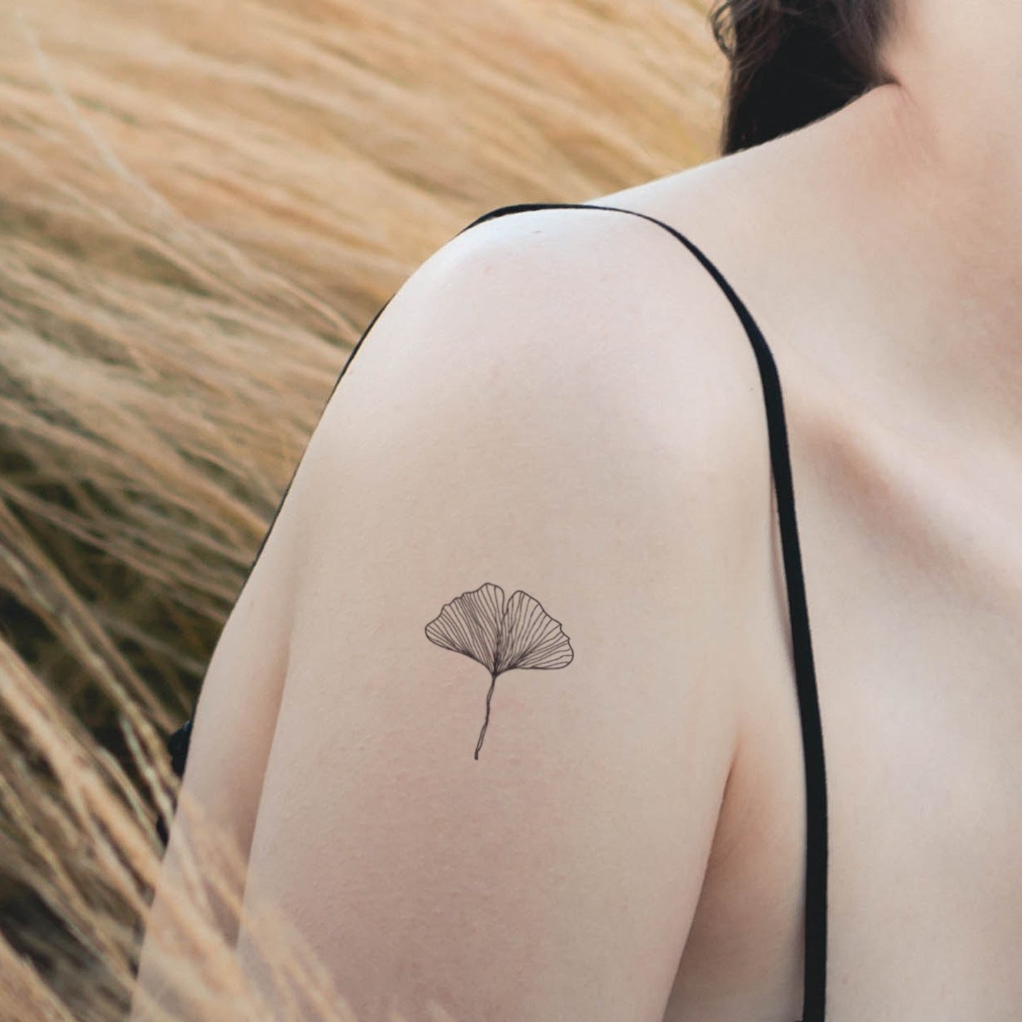 tatouage temporaire feuille ginkgo (lot de 3)