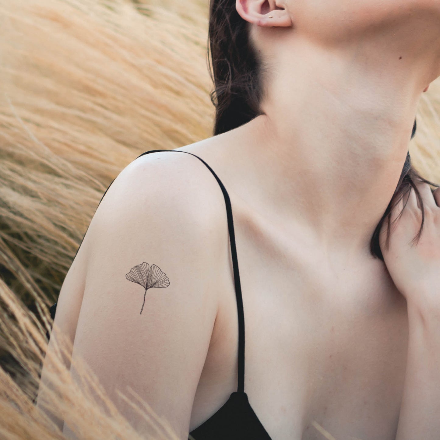 tatouage temporaire feuille ginkgo (lot de 3)