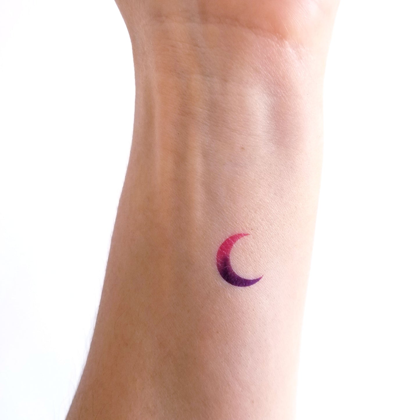 Tatouage temporaire lune aquarelle