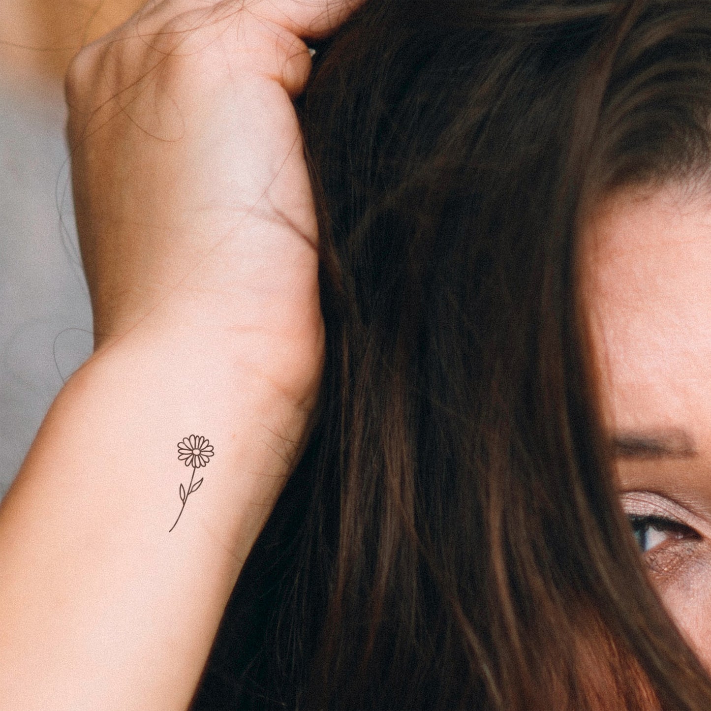 tatouage temporaire fleur minimaliste ( 3 sets de 2)