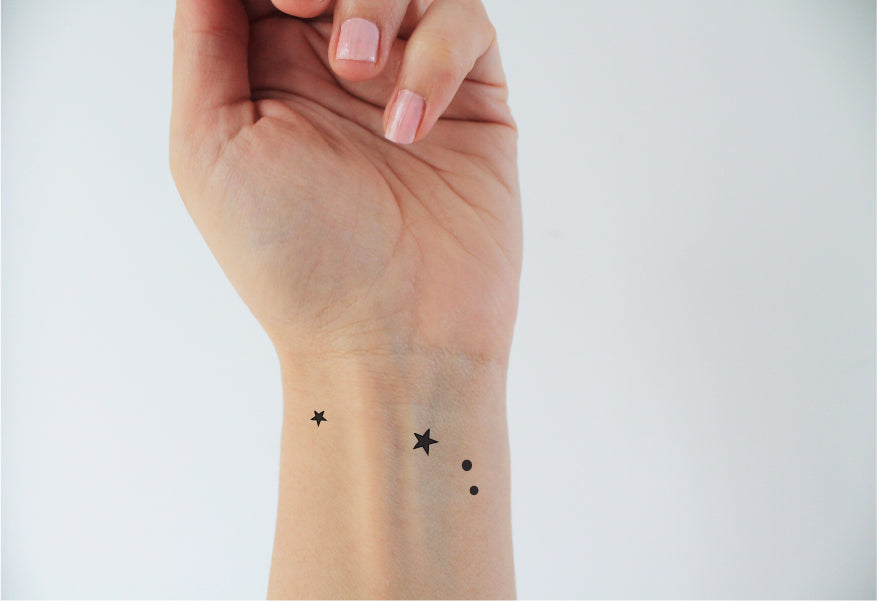 Tatouage temporaire du signe astrologique du Bélier (lot de 6) - encredelicate