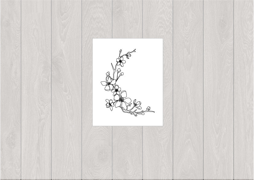 Tatouage temporaire de lune avec des fleurs - encredelicate