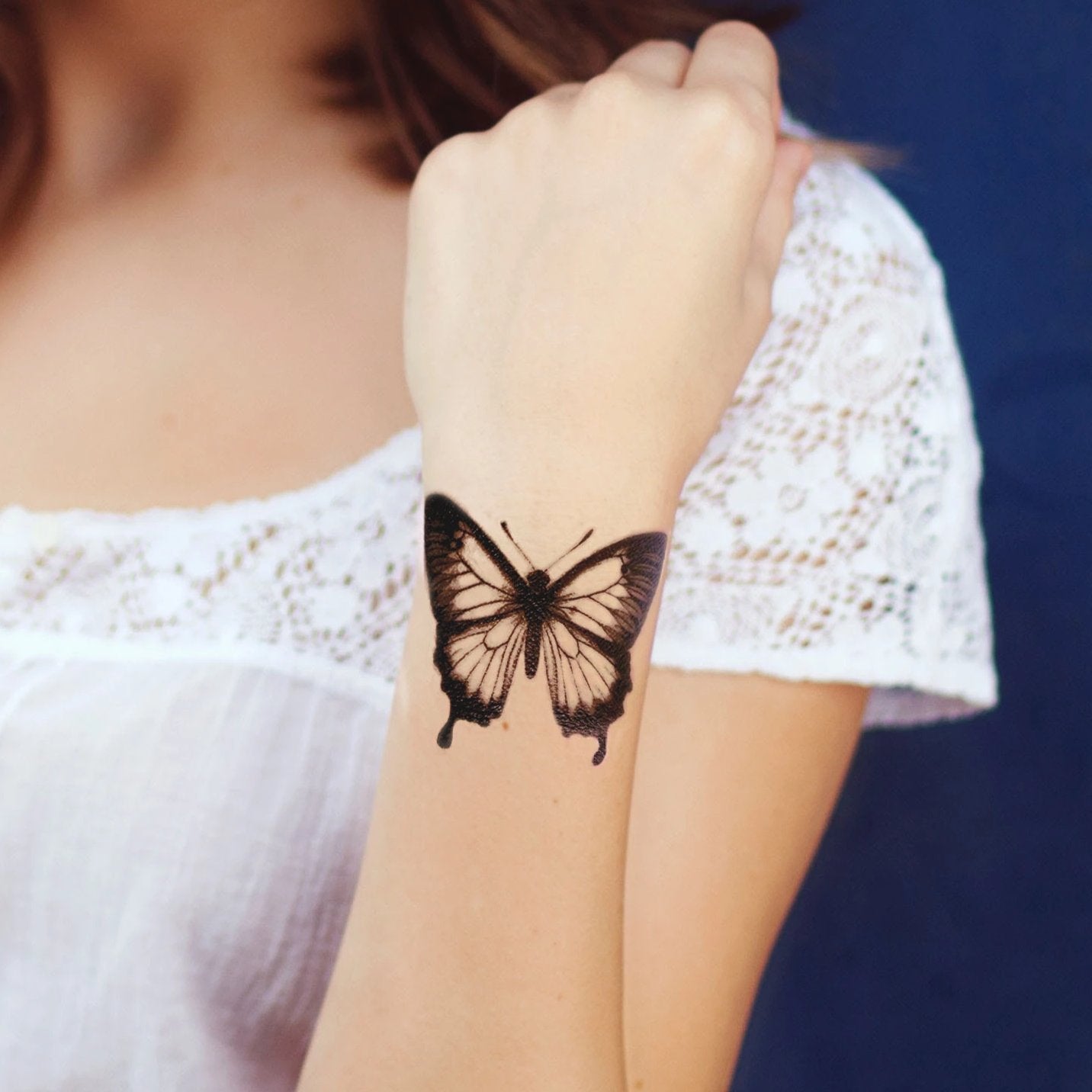 tatouage temporaire de papillon vintage - encredelicate