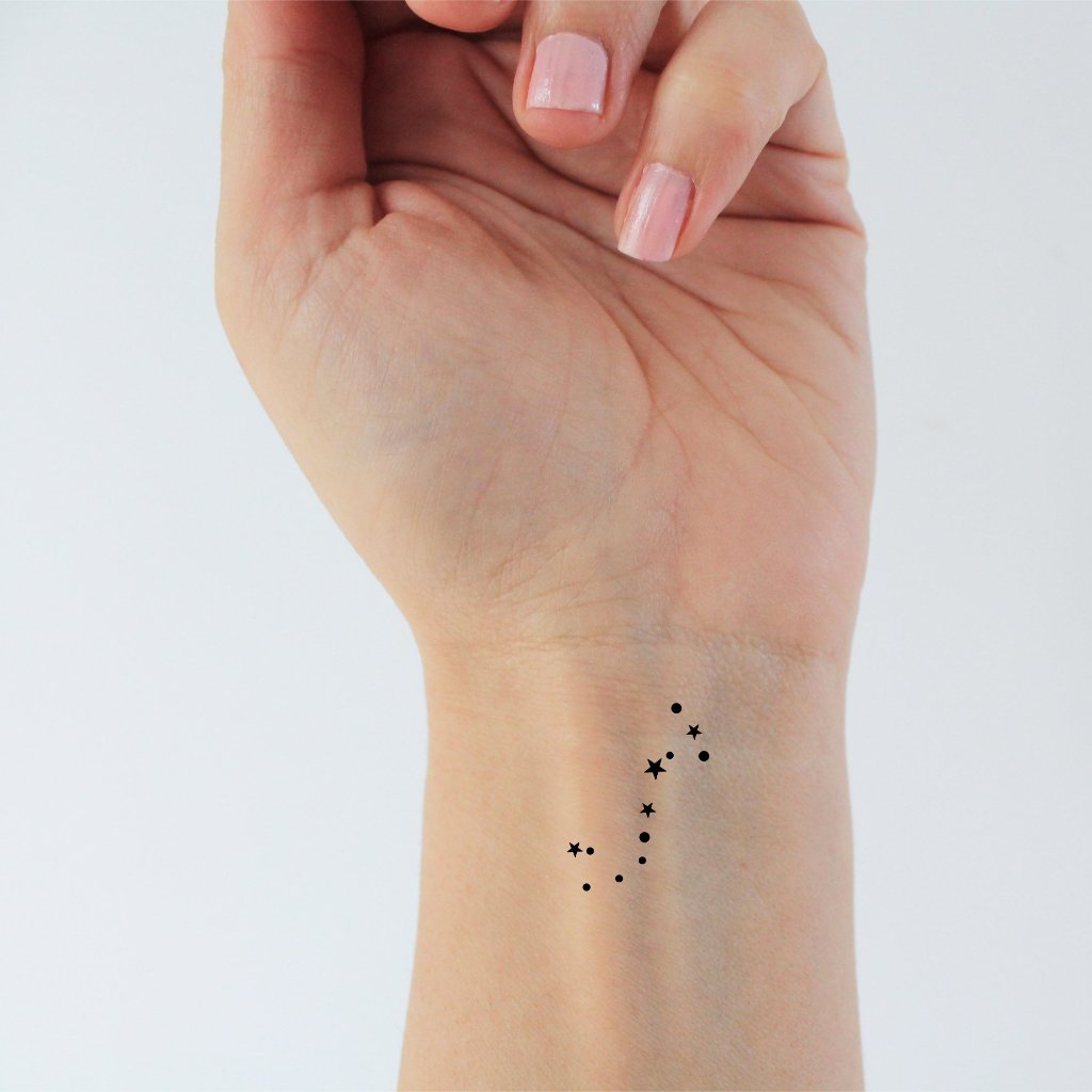 Tatouage temporaire du signe astrologique du Scorpion (lot de 6) - encredelicate