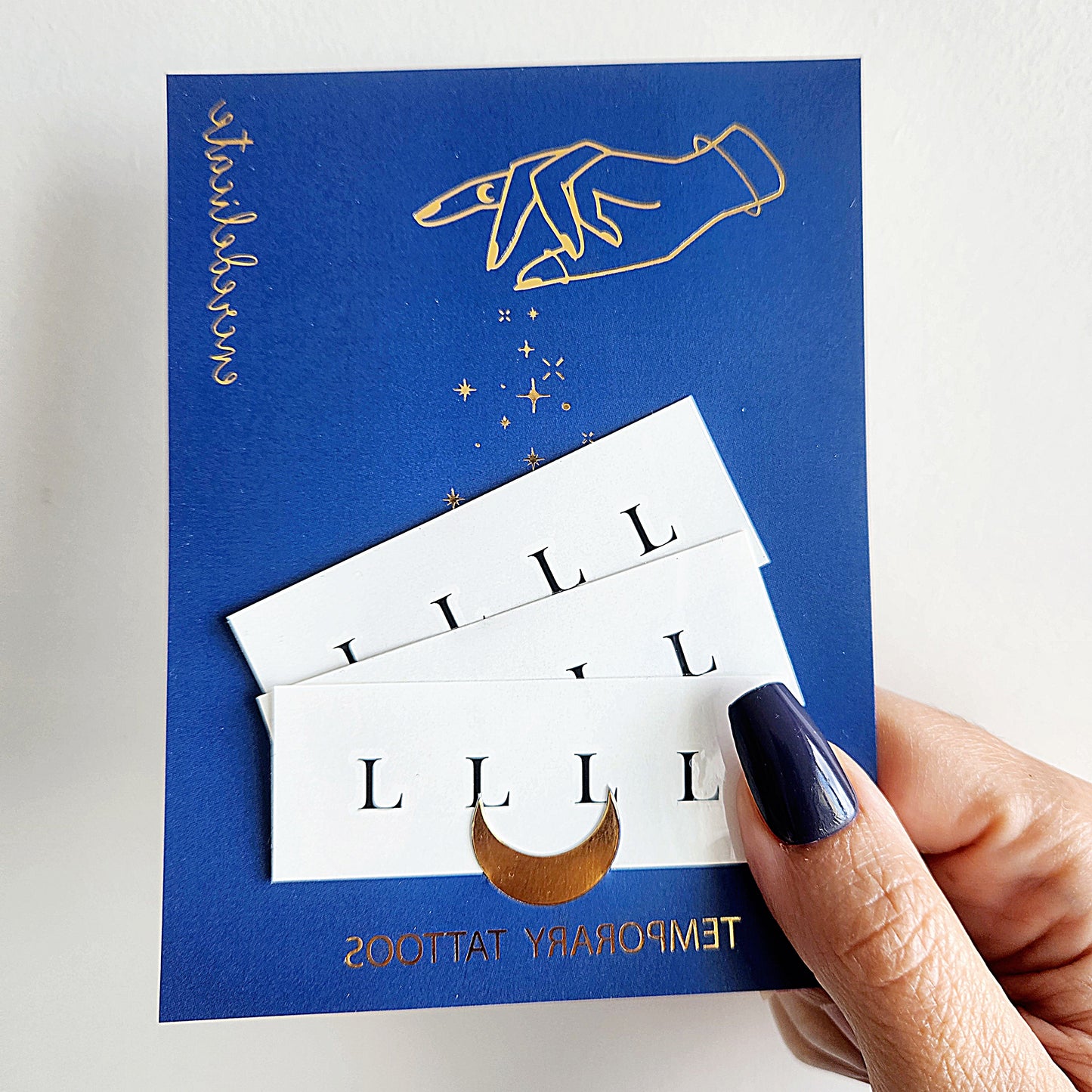 tatouage temporaire lettre majuscule L (set de 12)