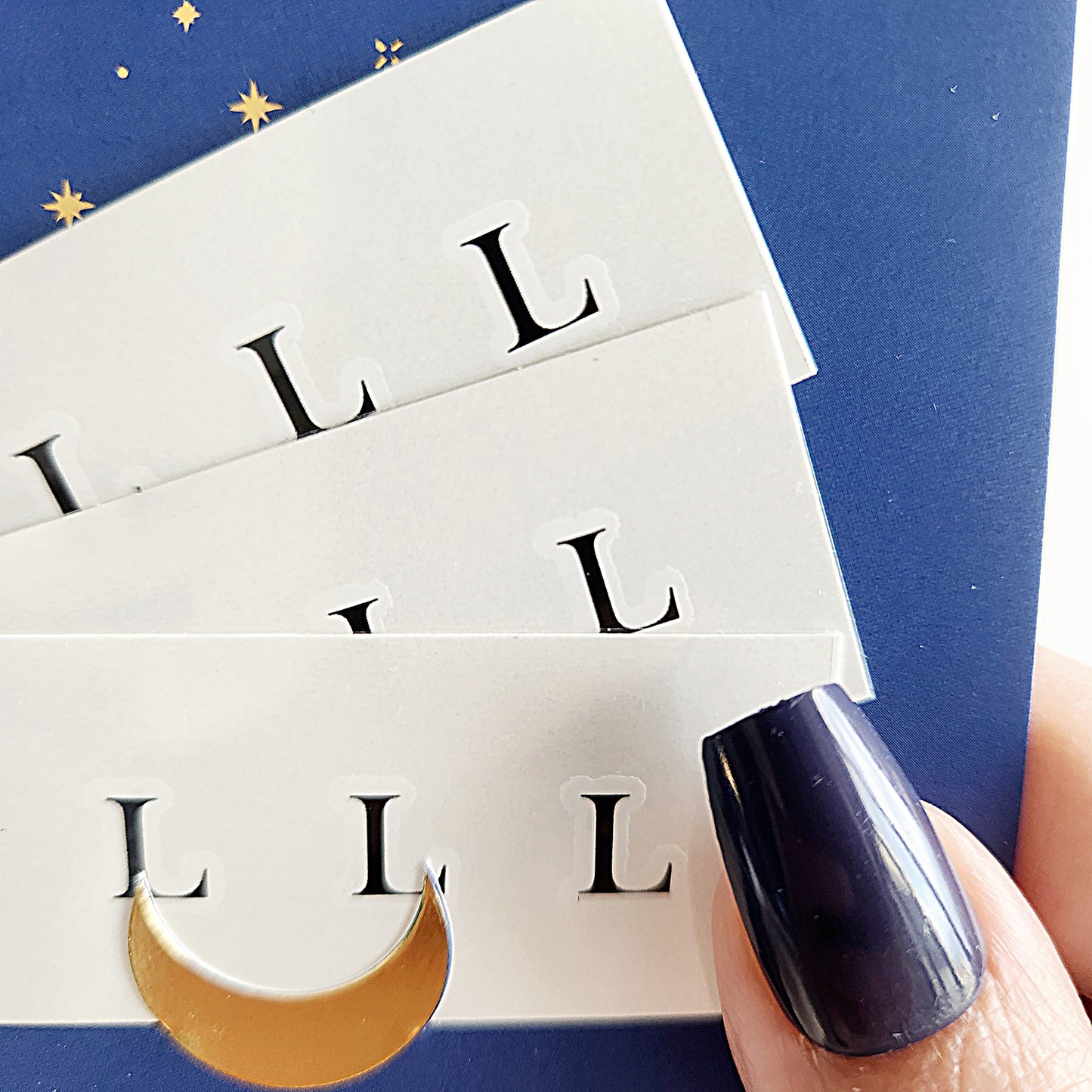 tatouage temporaire lettre majuscule L (set de 12)