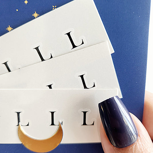 tatouage temporaire lettre majuscule L (set de 12)