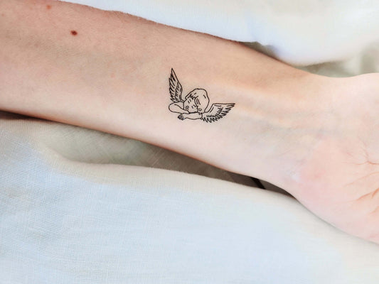 tatouage temporaire ange endormi (set de 4)