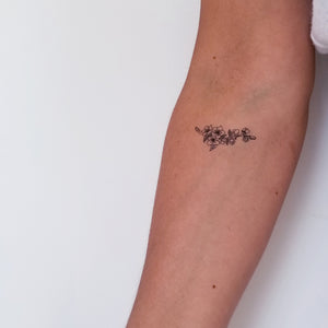tatouage temporaire fleurs de cerisier (set de 3)
