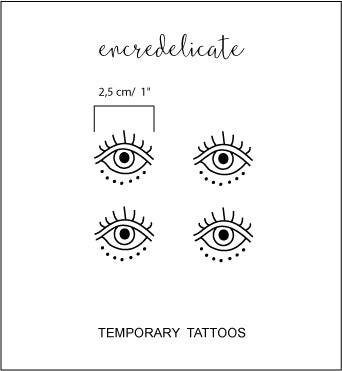 Tatouage temporaire du troisième oeil (lot de 4)