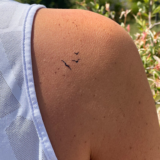 tatouage temporaire oiseaux volants
