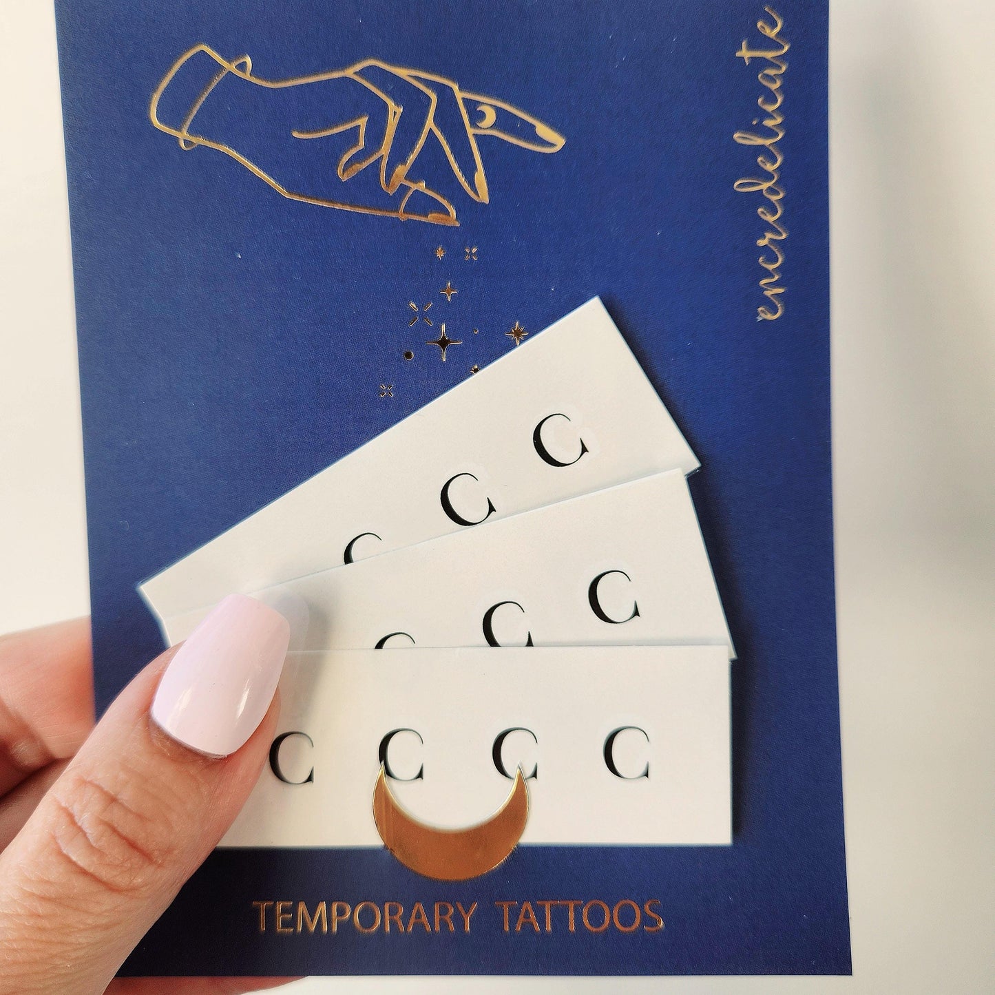 tatouage temporaire lettre majuscule C (set de 12)