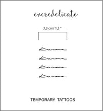 Charger l&#39;image dans la galerie, tatouage temporaire mot karma (set de 4)