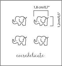 tatouage temporaire éléphant (lot de 4 éléphants)