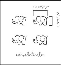 Charger l&#39;image dans la galerie, tatouage temporaire éléphant (lot de 4 éléphants)