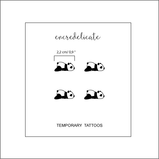 tatouage temporaire panda (set de 4)