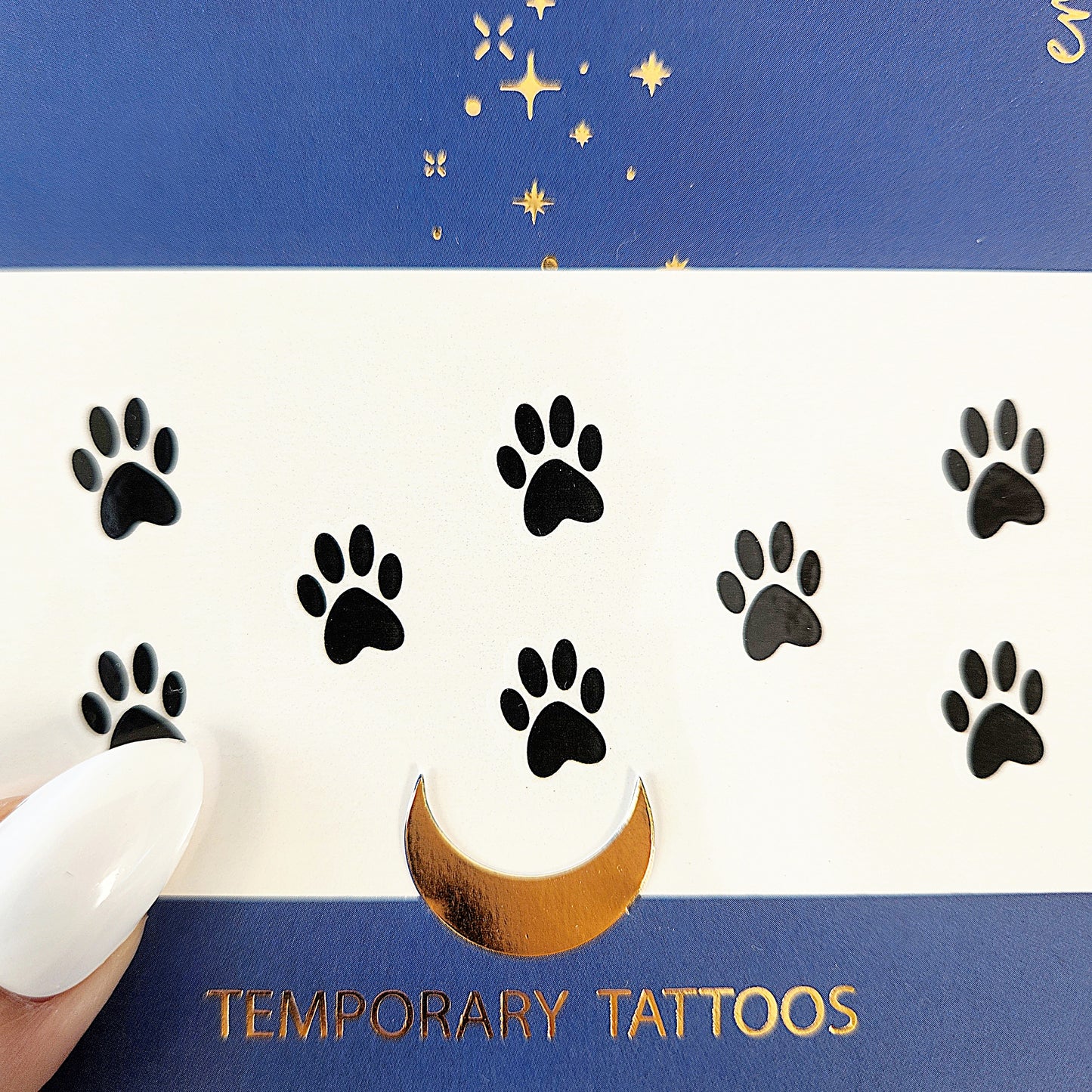 Tatouage temporaire de pattes de chat (lot de 8)